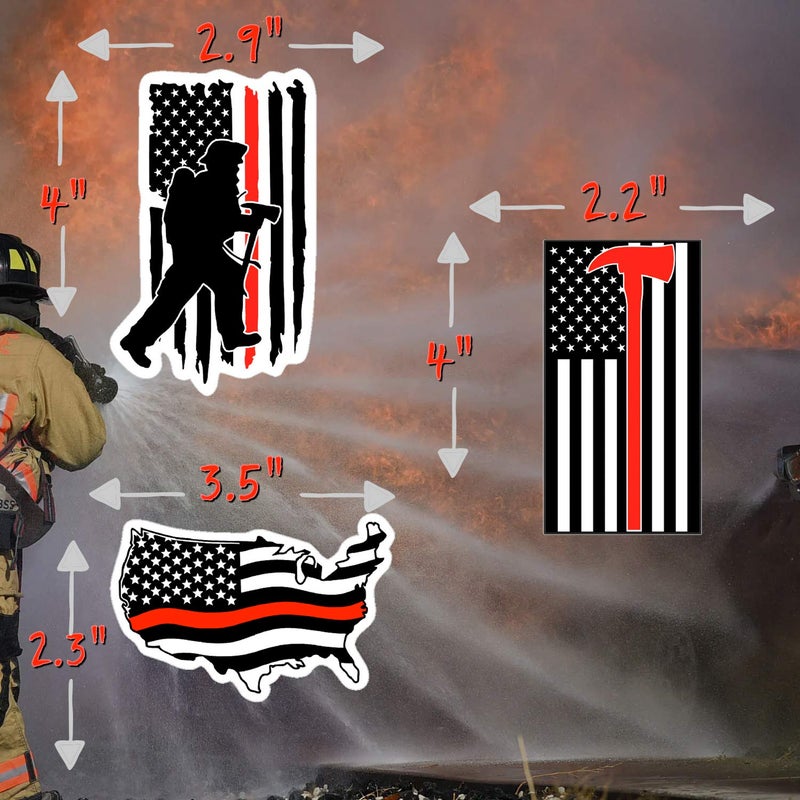 Leann Michael Firefighter Stickers - Perfect Firefighter Gifts for Men, Women, Kids - Great Firefighter Helmet Stickers - Waterproof, Durable Vinyl - Anywhere Firefighter Stickers, Water Bottles, Laptop, Car Decal - Image 2